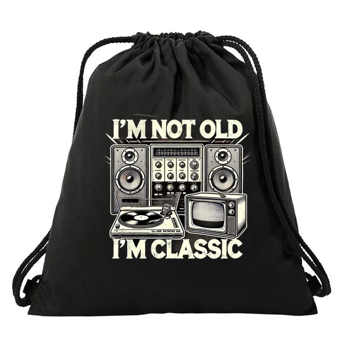 IM Not Old IM Classic Funny Retro Technique Drawstring Bag