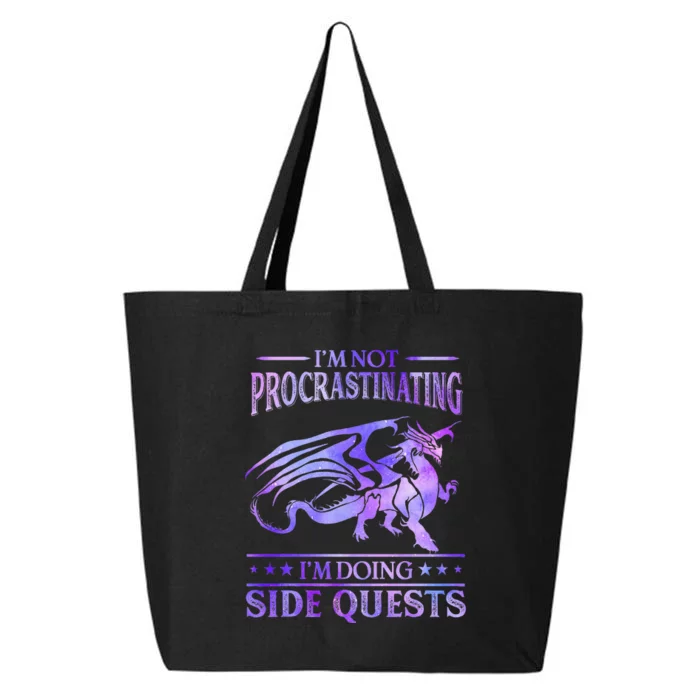 IM Not Procrastinating IM Doing Side Quests Dragons Master 25L Jumbo Tote