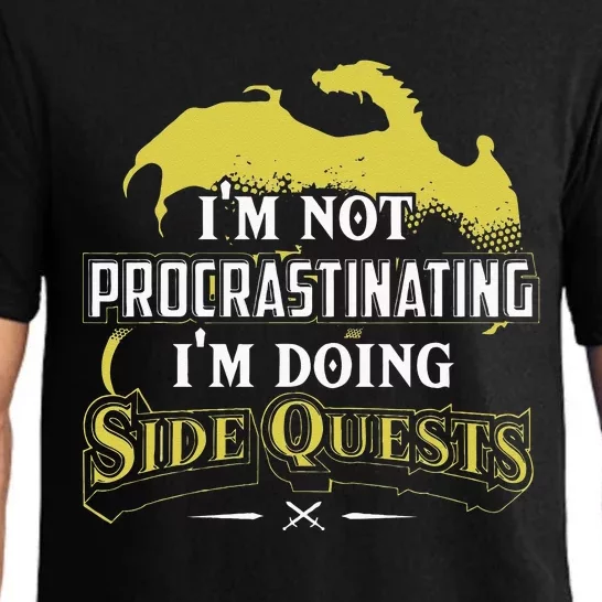 Im Not Procrastinating Im Doing Side Quests RPG Gamer Pajama Set