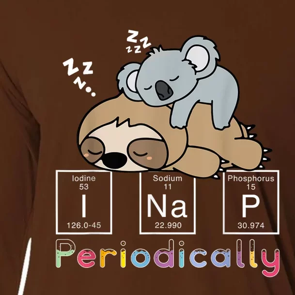 I Nap Periodically Funny Science Sloth Lover Koala Mama Bear Cooling Performance Long Sleeve Crew