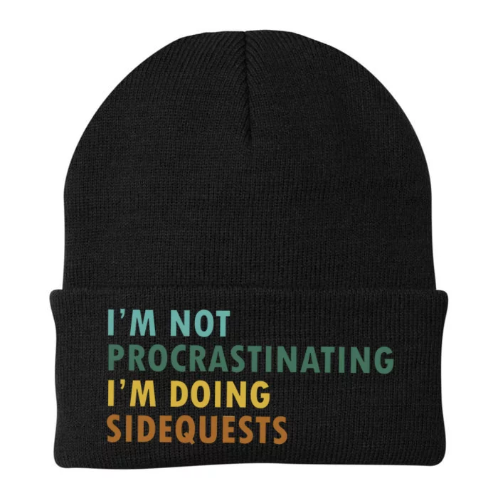 IM Not Procrastinating IM Doing Sidequests Gamer Dad Knit Cap Winter Beanie