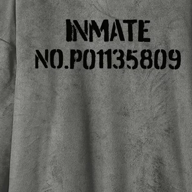 Inmate No. P01135809 County Jail Funny Orange Hooded Wearable Blanket