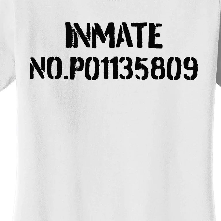 Inmate No. P01135809 County Jail Funny Orange Women's T-Shirt