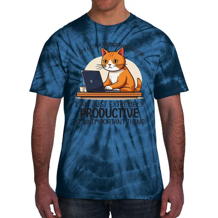 IM Not Procrastinator I’M Just Extremely Productive Cat Mom Tie-Dye T-Shirt