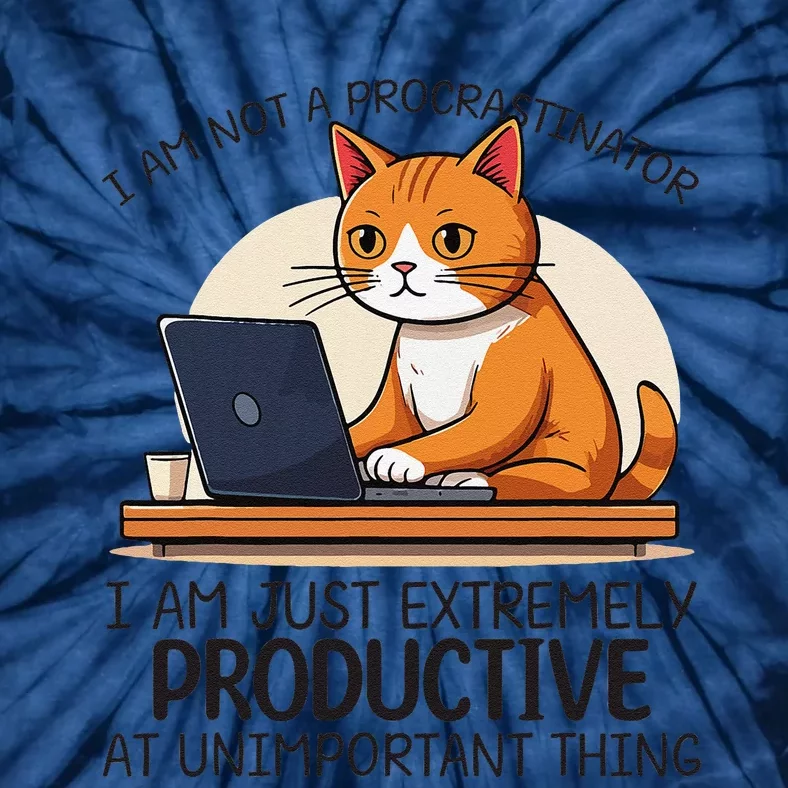 IM Not Procrastinator I’M Just Extremely Productive Cat Mom Tie-Dye T-Shirt