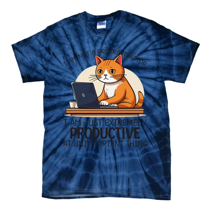 IM Not Procrastinator I’M Just Extremely Productive Cat Mom Tie-Dye T-Shirt