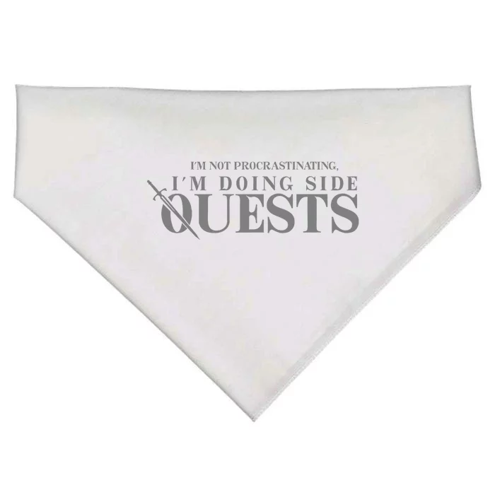 IM Not Procrastinating IM Doing Side Quests USA-Made Doggie Bandana