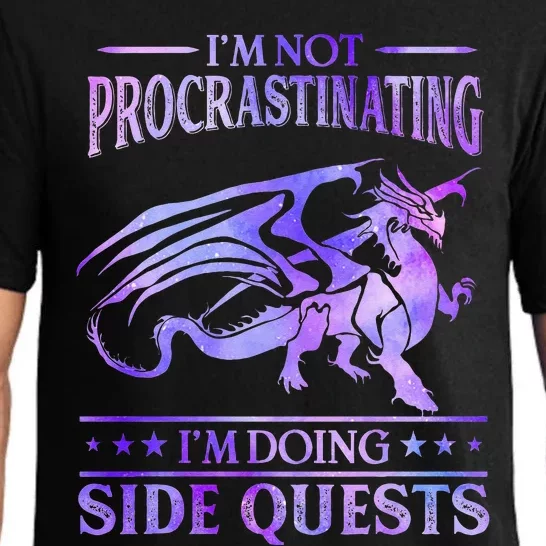 Im Not Procrastinating Im Doing Side Quests Dragons Master Pajama Set