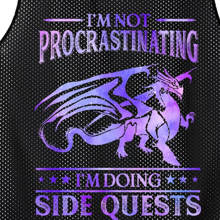 IM Not Procrastinating IM Doing Side Quests Dragons Master Mesh Reversible Basketball Jersey Tank