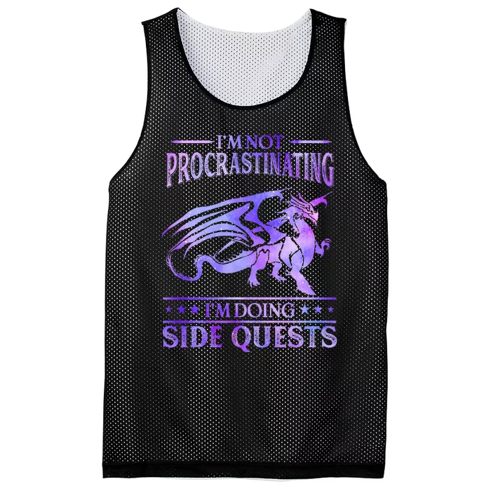 IM Not Procrastinating IM Doing Side Quests Dragons Master Mesh Reversible Basketball Jersey Tank