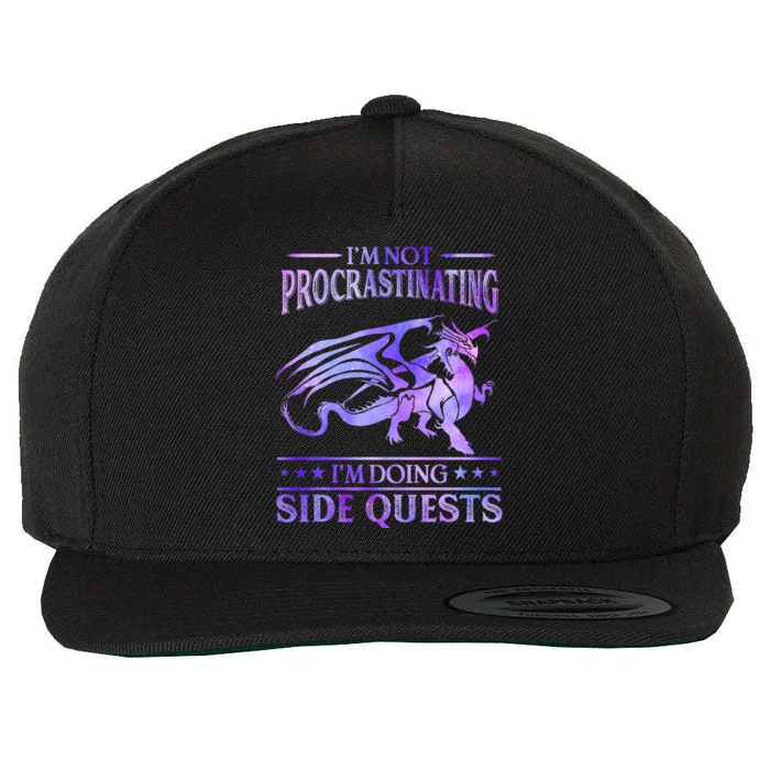 IM Not Procrastinating IM Doing Side Quests Dragons Master Wool Snapback Cap