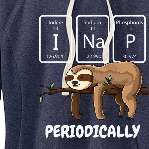 I Nap Periodically Science Sloth Periodic Table Elements Women's Fleece Hoodie