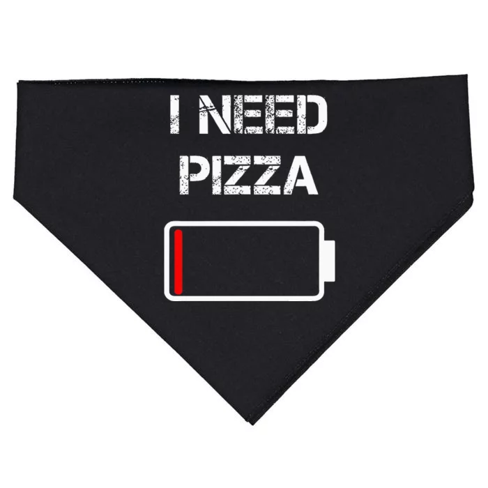 I Need Pizza Italian Food Pizza Lover Funny Pizza USA-Made Doggie Bandana