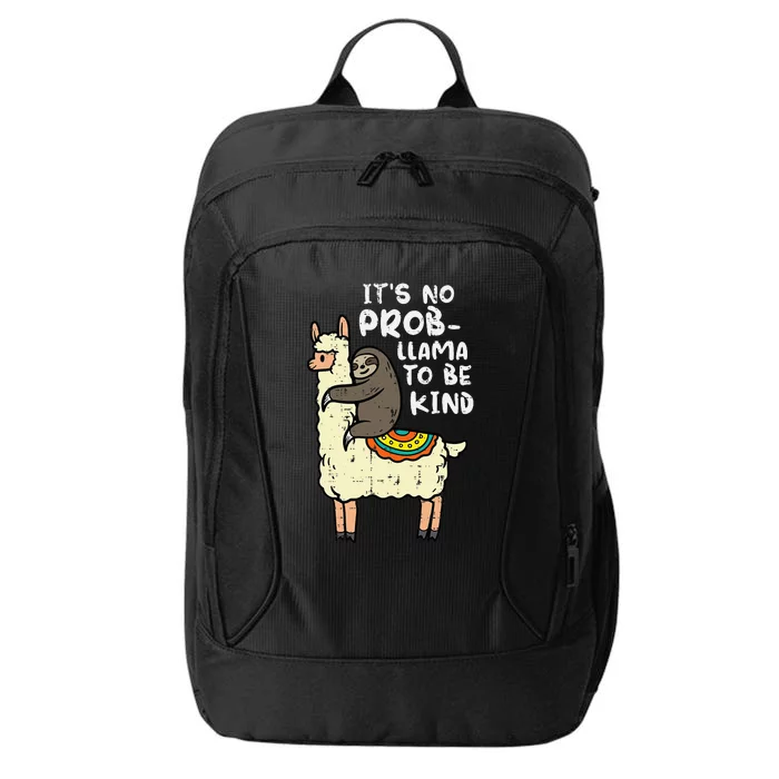 Its No Prob Llama To Be Kind Sloth Unity Day Orange City Backpack