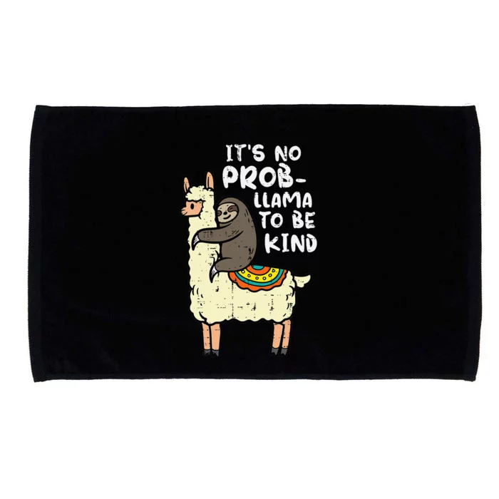 Its No Prob Llama To Be Kind Sloth Unity Day Orange Microfiber Hand Towel