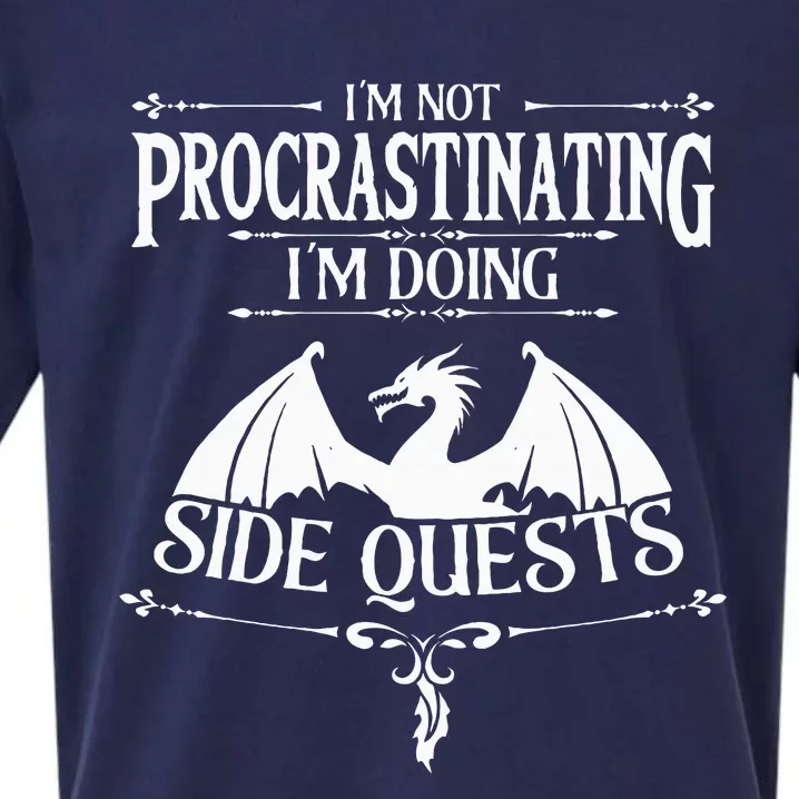 IM Not Procrastinating IM Doing Side Quests Rpg Gamers Sueded Cloud Jersey T-Shirt