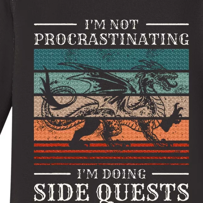 IM Not Procrastinating IM Doing Side Quests Rpg Gamer Baby Long Sleeve Bodysuit