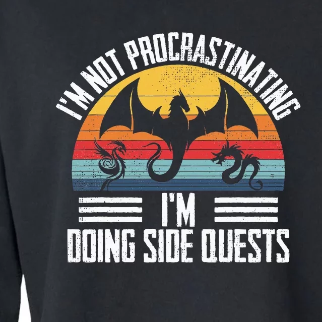 IM Not Procrastinating IM Doing Side Quests Rpg Dice Game Cropped Pullover Crew