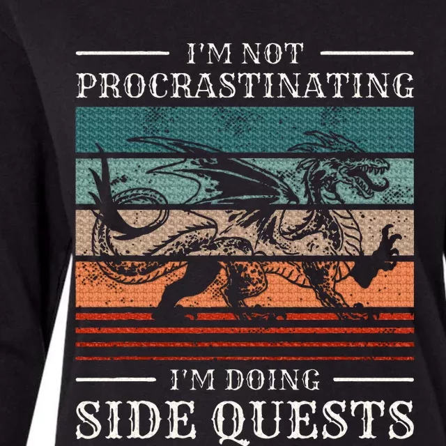 IM Not Procrastinating IM Doing Side Quests Rpg Gamer Womens Cotton Relaxed Long Sleeve T-Shirt