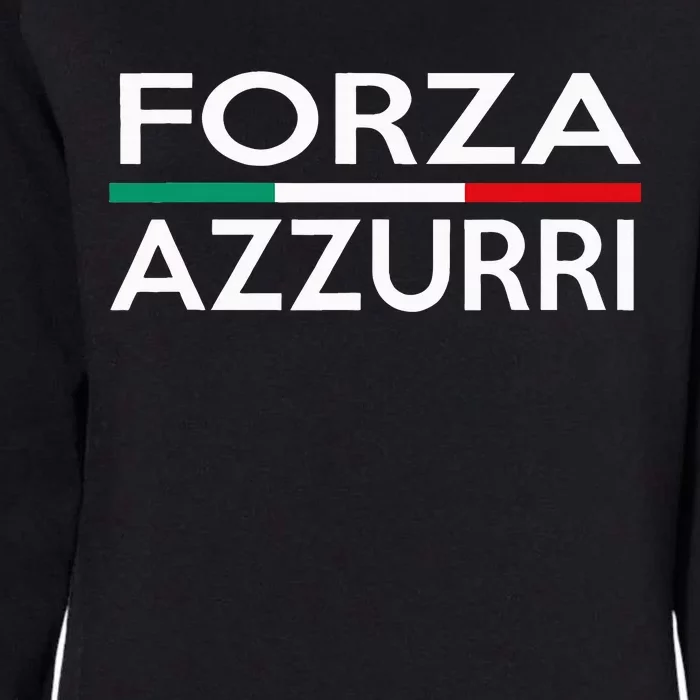 Italy National Pride Forza Azzurri Italia Womens California Wash Sweatshirt