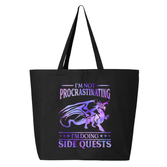 Im Not Procrastinating Im Doing Side Quests Dragons Master 25L Jumbo Tote