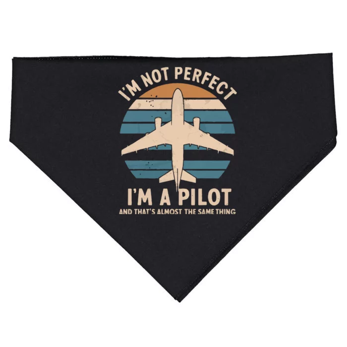 Im Not Perfect But Im A Pilot USA-Made Doggie Bandana