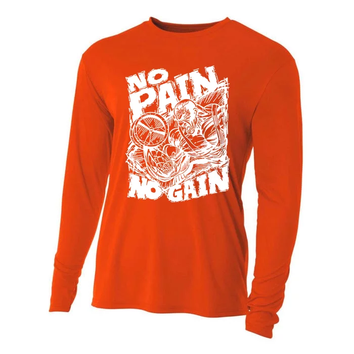 Inspirational No Pain No Gain Fitness Gift Cooling Performance Long Sleeve Crew