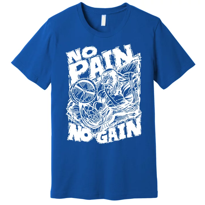 Inspirational No Pain No Gain Fitness Gift Premium T-Shirt