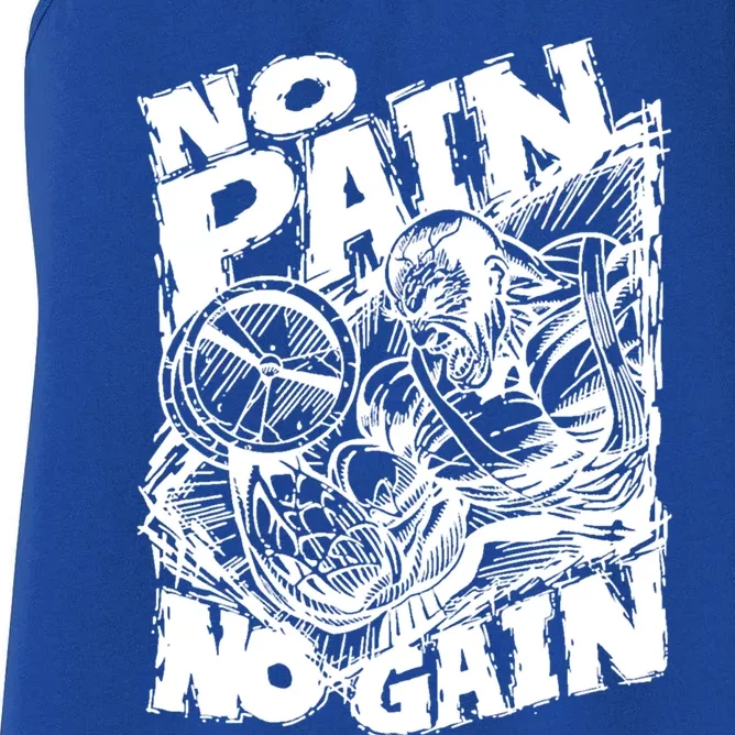 Inspirational No Pain No Gain Fitness Gift Women's Racerback Tank