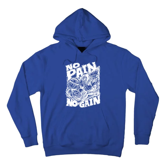 Inspirational No Pain No Gain Fitness Gift Tall Hoodie