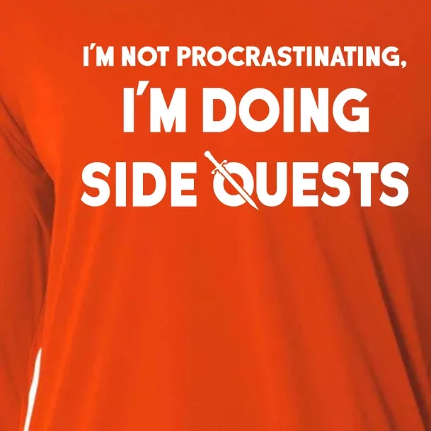 I'm Not Procrastinating I'm Doing Side Quests Gamer Cooling Performance Long Sleeve Crew