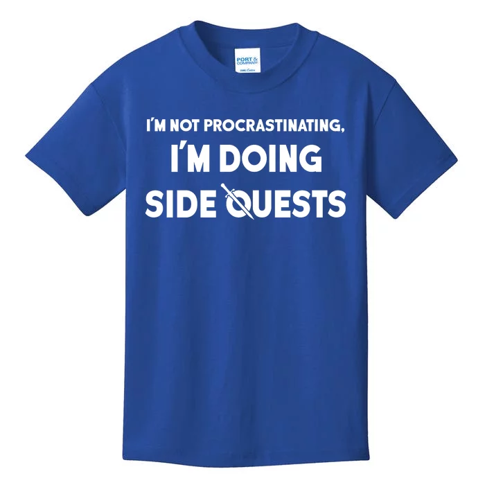 I'm Not Procrastinating I'm Doing Side Quests Gamer Kids T-Shirt