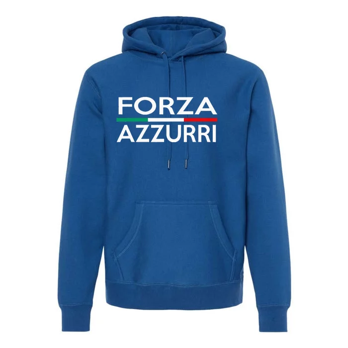 Italy National Pride Forza Azzurri Italia Premium Hoodie