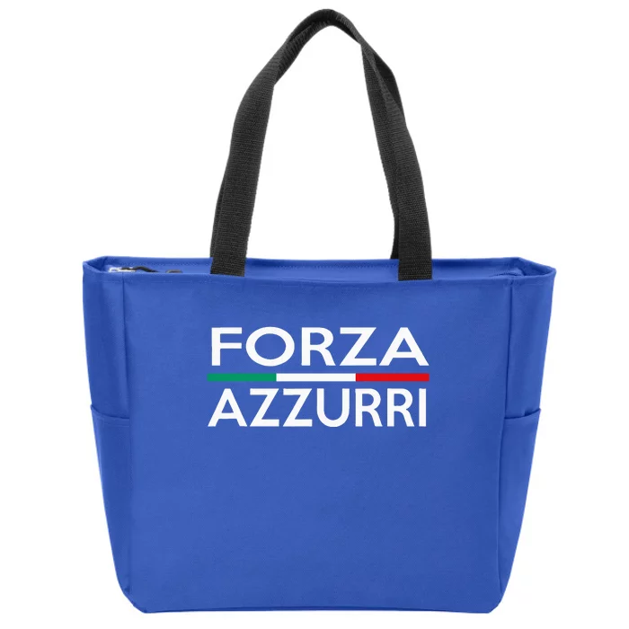 Italy National Pride Forza Azzurri Italia Zip Tote Bag