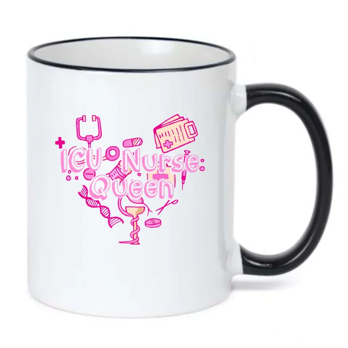 Icu Nurse Queen Gift Caretaker Hospital Registered Icu Nurse Gift Black Color Changing Mug