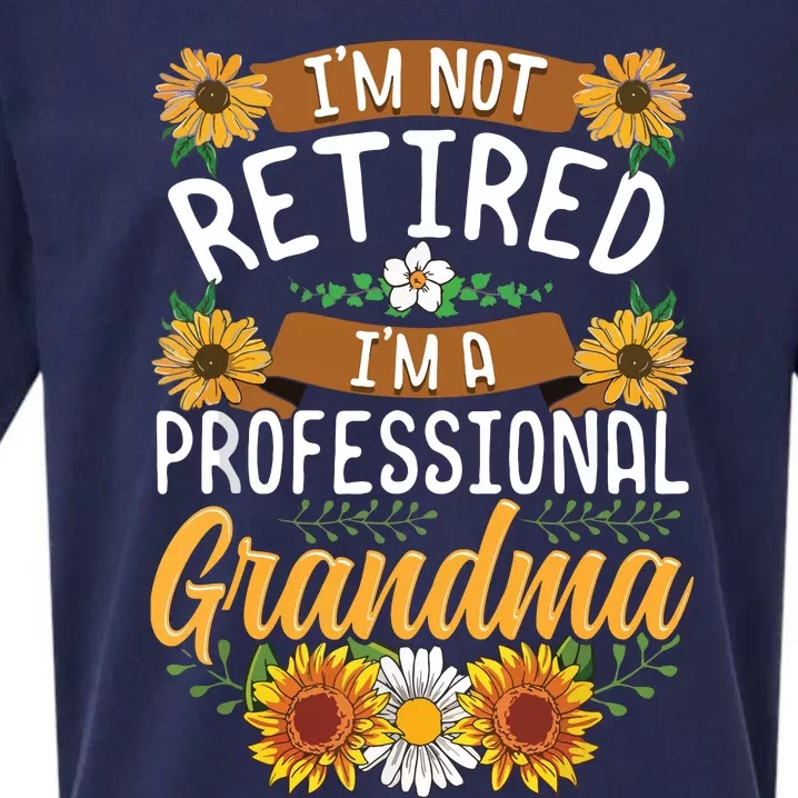 Im Not Retired Im A Professional Grandma Mothers Day Sueded Cloud Jersey T-Shirt