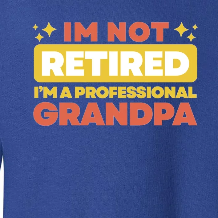 Im Not Retired Grandpa Gift Cute Gift Toddler Sweatshirt