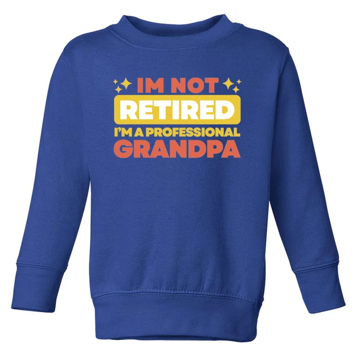 Im Not Retired Grandpa Gift Cute Gift Toddler Sweatshirt