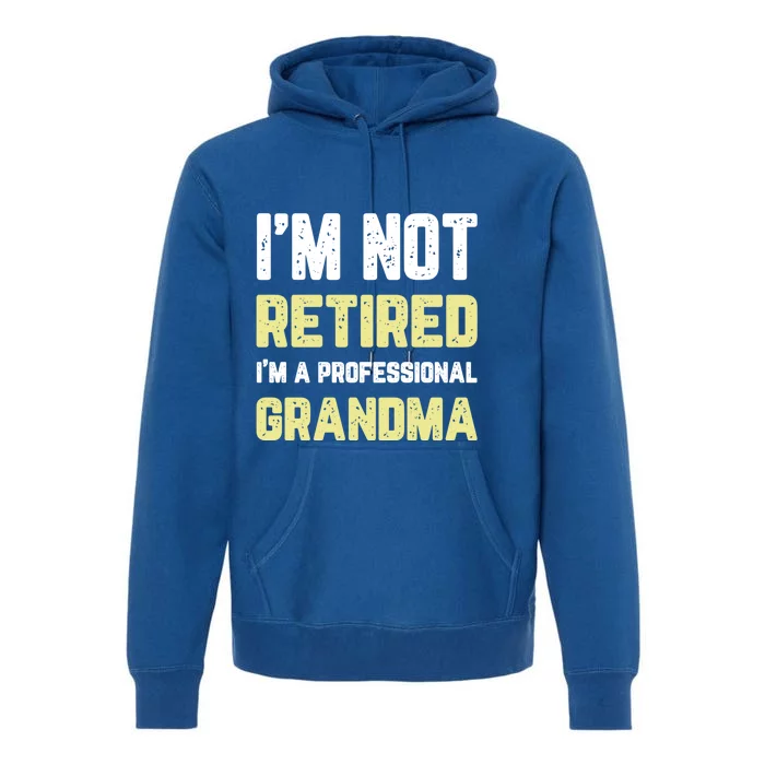 Im Not Retired Professional Grandma Retiret Cool Gift Premium Hoodie