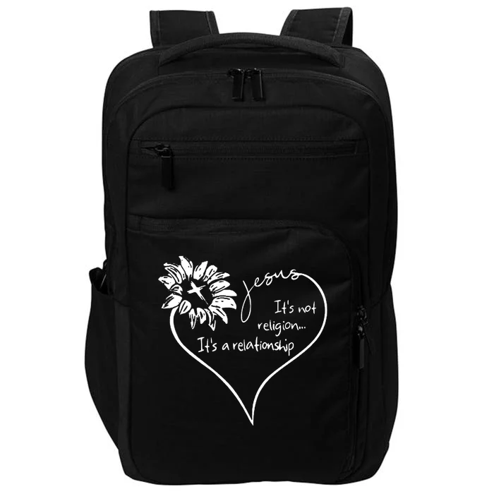 It's Not Religion It's A Relationship Jesus Impact Tech Backpack