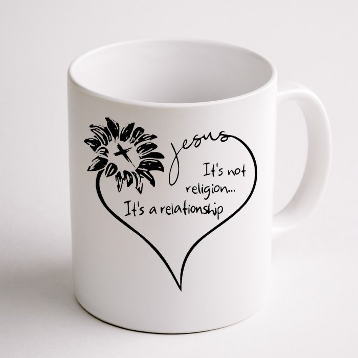 It's Not Religion It's A Relationship Jesus Front & Back Coffee Mug