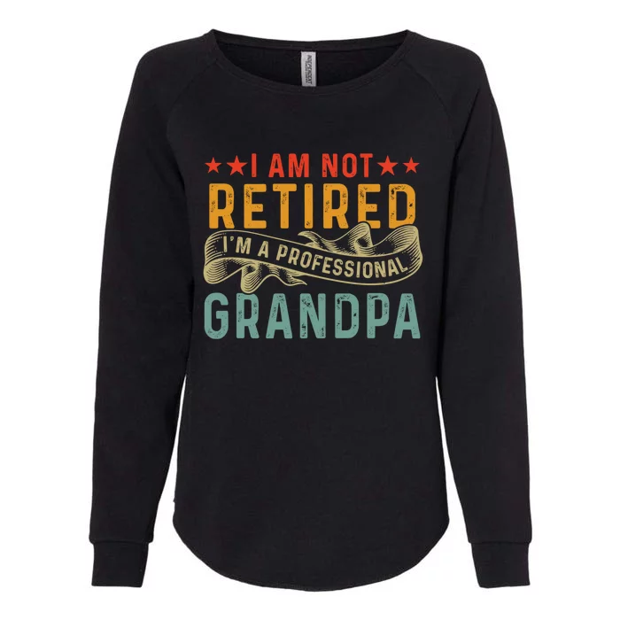 I'm Not Retired I'm A Professional Grandpa Father's Day Cute Gift Womens California Wash Sweatshirt