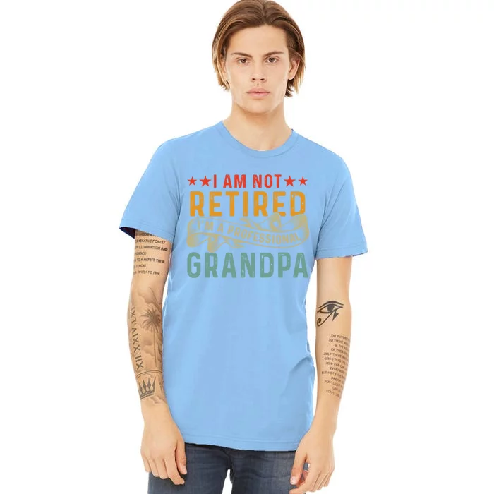 I'm Not Retired I'm A Professional Grandpa Father's Day Cute Gift Premium T-Shirt