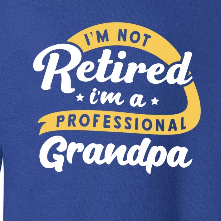 I'm Not Retired I'm A Professional Grandpa Funny Grandfather Great Gift Toddler Sweatshirt