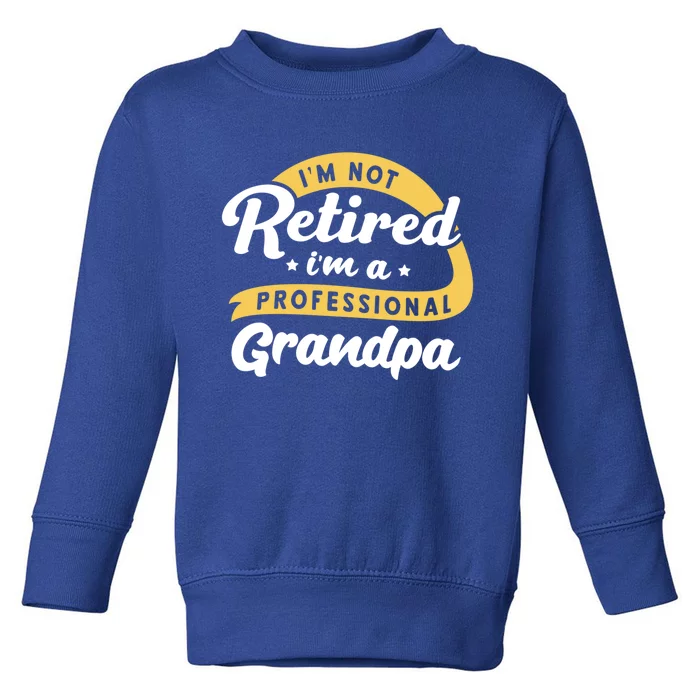 I'm Not Retired I'm A Professional Grandpa Funny Grandfather Great Gift Toddler Sweatshirt