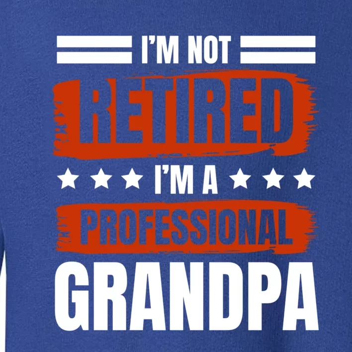 I'm Not Retired I'm A Professional Grandpa Grandfather Cute Gift Toddler Sweatshirt