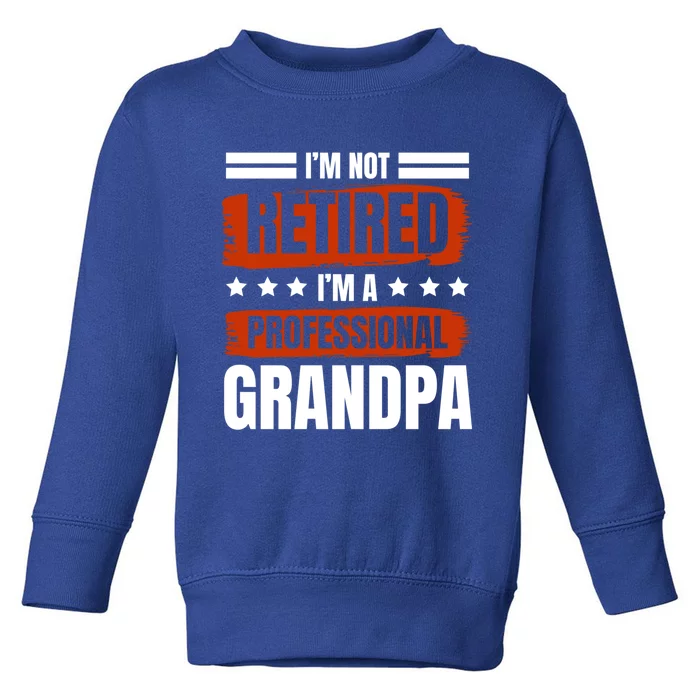 I'm Not Retired I'm A Professional Grandpa Grandfather Cute Gift Toddler Sweatshirt