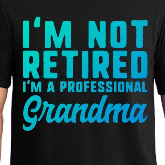 Im Not Retired Professional Grandma Retiret Funny Funny Gift Pajama Set