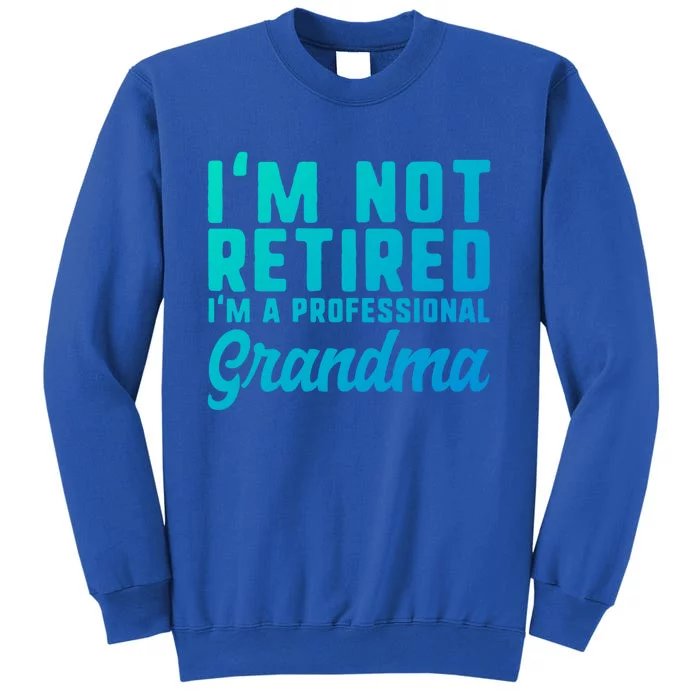 Im Not Retired Professional Grandma Retiret Funny Funny Gift Tall Sweatshirt