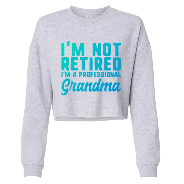 Im Not Retired Professional Grandma Retiret Funny Funny Gift Cropped Pullover Crew